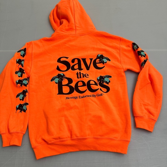 GOLF WANG Save The Bees Orange Mens Sweatshirt - Picture 3 of 8